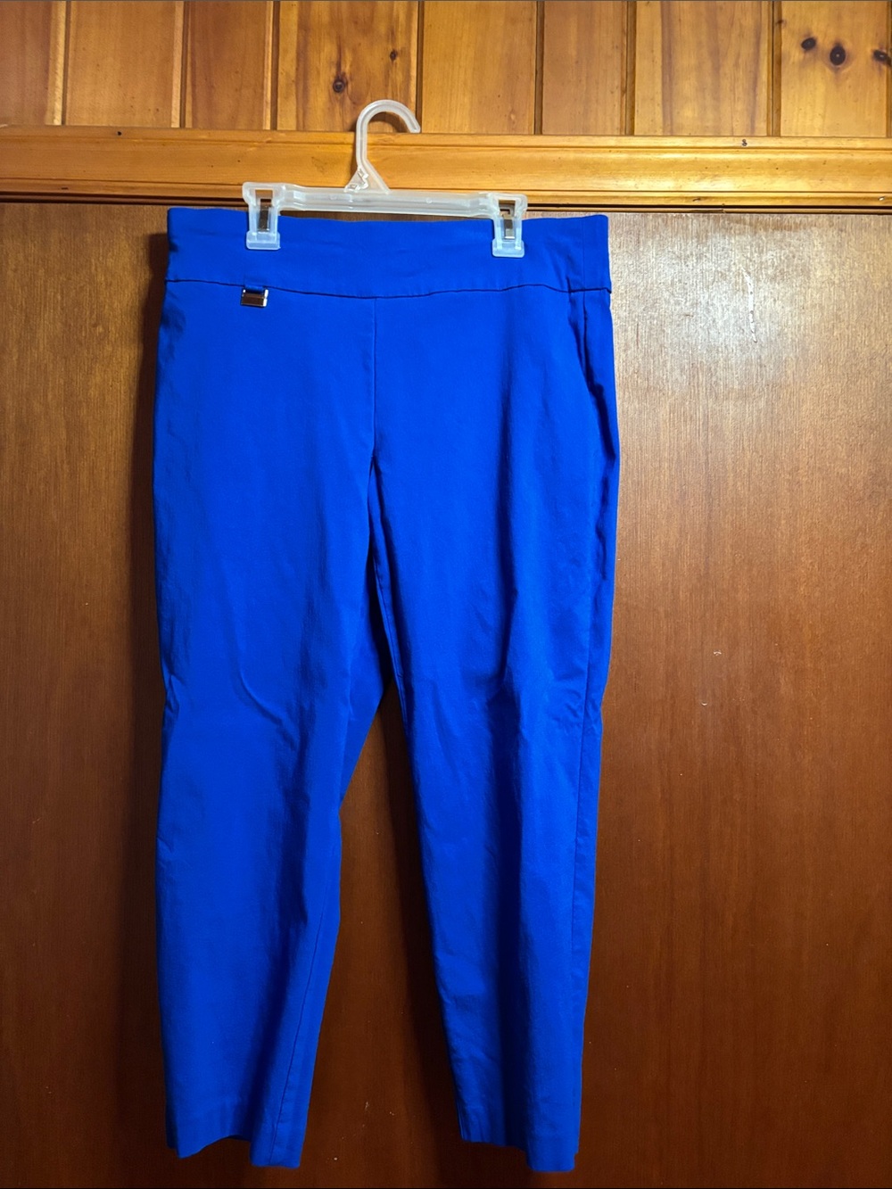 Alfani Electric Blue Cropped Ponte Capris